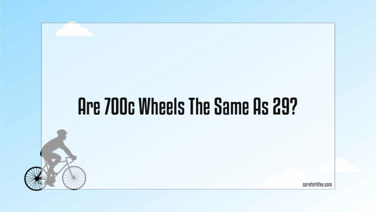 Are 700c Wheels The Same As 29?