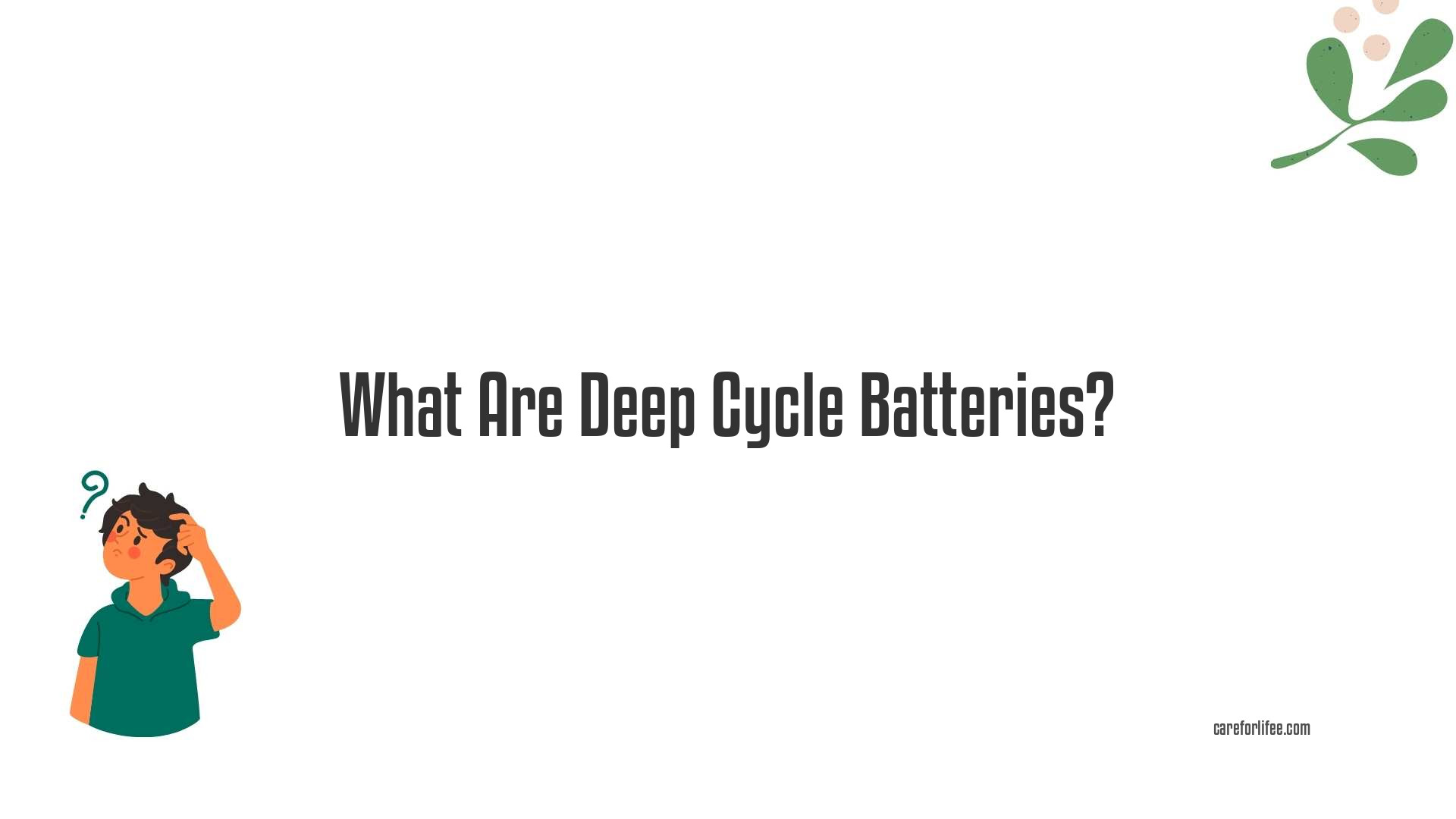 What Are Deep Cycle Batteries?