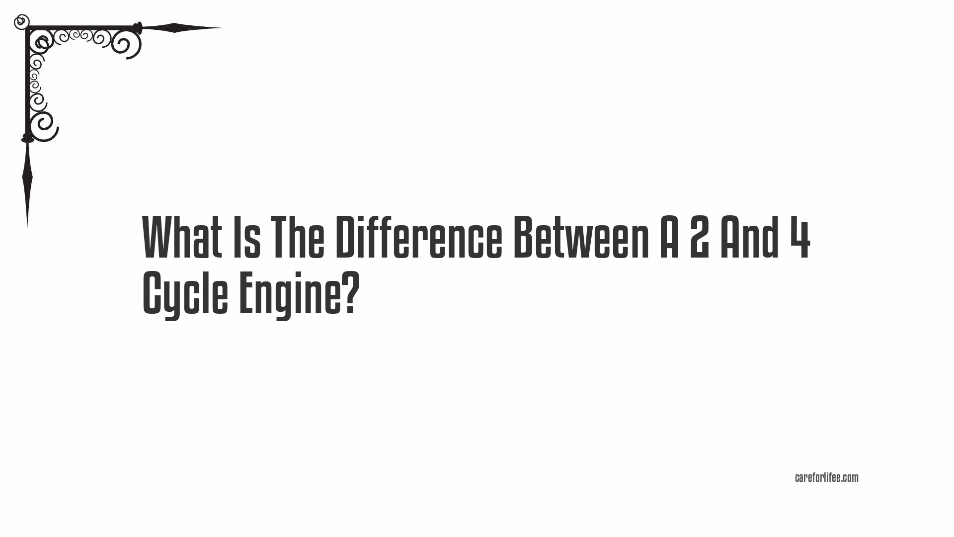 What Is The Difference Between A 2 And 4 Cycle Engine?