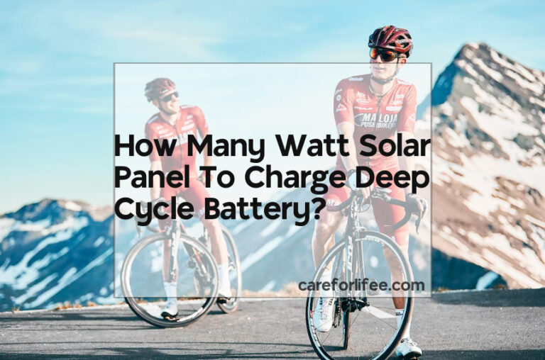 How Many Watt Solar Panel To Charge Deep Cycle Battery?