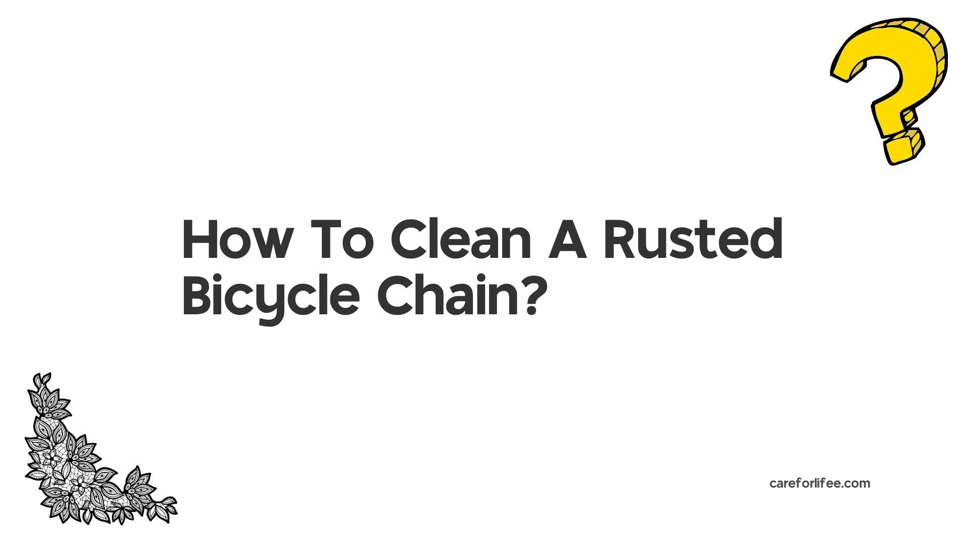 How To Clean A Rusted Bicycle Chain?