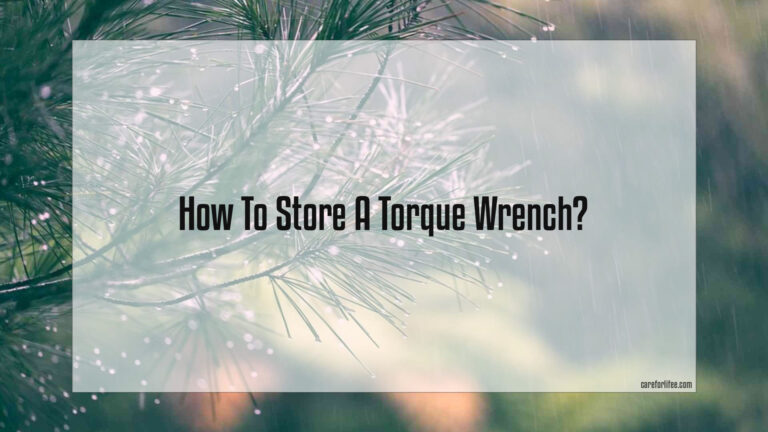 How To Store A Torque Wrench