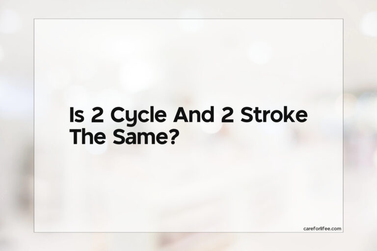 Is 2 Cycle And 2 Stroke The Same